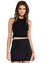 view 1 of 4 TOP CROPPED SANS MANCHES in Black