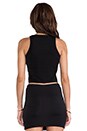 view 3 of 4 TOP CROPPED SANS MANCHES in Black