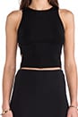 view 4 of 4 TOP CROPPED SANS MANCHES in Black
