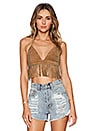 view 1 of 3 Fringe Suede Bra in Tobacco