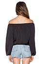 view 3 of 3 Off The Shoulder Peasant Top in Black