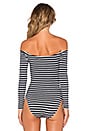 view 3 of 4 BODY in Navy & Heather Grey Stripe