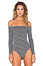 view 4 of 4 BODY in Navy & Heather Grey Stripe