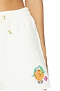 view 6 of 6 Orange Mascot Patch Sweatshort in Off White