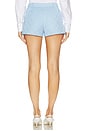 view 4 of 6 Monogram Mini Shorts in Baby Blue