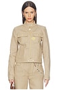 view 1 of 5 Canvas Denim Jacket in Beige
