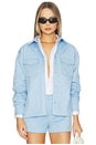 view 1 of 6 Monogram Oversized Shirt in Baby Blue