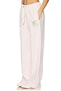 view 3 of 6 Manga Tennis Ball Printed Open Hem Jogger in Pale Pink