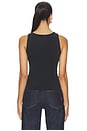 view 3 of 5 Ribbed Tank Top in Black