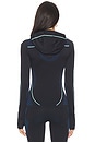 view 3 of 4 Hooded Seamless Top in Navy in Blue/Multi