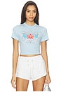 view 1 of 4 Blades Cropped Baby Tee in Pale Blue