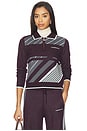 view 1 of 5 Diagonal Sporty Polo in Aubergine