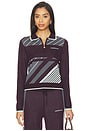 view 2 of 5 Diagonal Sporty Polo in Aubergine