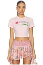 view 1 of 4 Orchid Logo Cropped Baby Tee in Pink