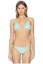 view 1 of 4 HAUT DE MAILLOT DE BAIN WAVY MONOGRAM TRIANGLE in Green
