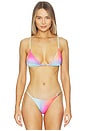 view 1 of 4 Gradient Printed Triangle Bikini Top in Multi