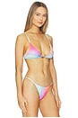 view 2 of 4 Gradient Printed Triangle Bikini Top in Multi