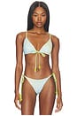 view 1 of 5 String Beaded Bikini Top in Optic Drop