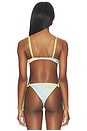 view 3 of 5 String Beaded Bikini Top in Optic Drop