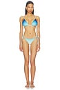 view 4 of 4 String Beaded Bikini Bottom in Blue & Green Gradient