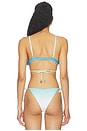 view 3 of 4 String Beaded Bikini Top in Blue & Green Gradient
