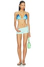 view 4 of 4 String Beaded Bikini Top in Blue & Green Gradient