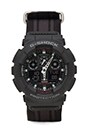 view 1 of 3 GA-100MC Cloth Band Watch in Black