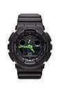 view 1 of 2 GA-100 Neon Highlights in Black/Green in Black & Green
