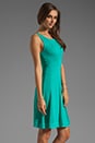 view 3 of 6 Sleeveless Boat Neck Mixed Pointelle Dress in Caribbean