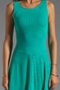 view 5 of 6 Sleeveless Boat Neck Mixed Pointelle Dress in Caribbean
