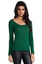 view 2 of 4 Abbey Pointelle Top in Pine