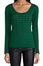 view 4 of 4 Abbey Pointelle Top in Pine