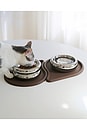 view 2 of 3 Drop Pet Food Bowl Mats Set Of 2 in Espresso