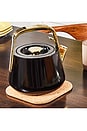 view 3 of 3 TETERA WHISTLING TEA KETTLE in Black & Gold