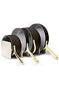 view 3 of 6 12 Piece Non-toxic Ceramic Non-stick Cookware Set in Black & Gold