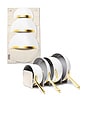 view 1 of 6 12 Piece Non-toxic Ceramic Non-stick Cookware Set in White & Gold