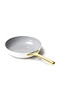 view 1 of 3 10.5 Inch Non-stick Ceramic Fry Pan in White & Gold
