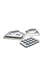 view 1 of 5 Non-toxic Ceramic Non-stick Mega Bakeware Set in White & Gold