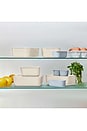 view 3 of 4 LOT DE CONSERVATION ALIMENTAIRE EN VERRE 14 PIECE GLASS FOOD STORAGE SET in Cream