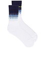 view 1 of 2 Halftone Gradient Socks in White & Blue