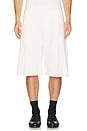 view 1 of 4 Pleated Baggy Shorts in White