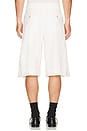 view 2 of 4 Pleated Baggy Shorts in White