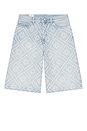 view 4 of 5 Pearl Denim Shorts in Pearl Monogram