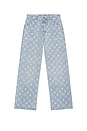 view 4 of 6 Relaxed Fit Monogram Jeans in Bleached Monogra M Denim