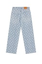 view 5 of 6 Relaxed Fit Monogram Jeans in Bleached Monogra M Denim