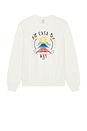 view 1 of 5 Casa Way Mountain Embroidered Sweatshirt in Off White