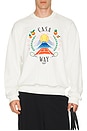 view 4 of 5 Casa Way Mountain Embroidered Sweatshirt in Off White