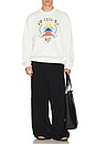 view 5 of 5 Casa Way Mountain Embroidered Sweatshirt in Off White