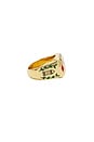 view 2 of 3 Tennis Club Ring in Gold & Green