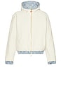 view 2 of 7 Cashmere Terry & Denim Reversible Jacket in Bleached Monogra M Denim